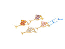 Gold Party Drink Cocktail Glass Charm,Champagne Crystal Glass Cup Charm,Dainty Gold Cocktail Glass Charm,Wine Glass Charm,CPG1454