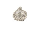 18k Gold or Silver Honey Bee or CZ Bee Pendant, Queen Bee Charm, Fertility and Prosperity Insect Charm, CPG1363,CPS1363