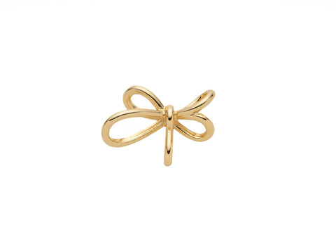 Gold Knot Charm, Gold Bow Charm, Minimalist Gold Jewelry, Gold Bow Pendant for Earring or Necklace making, CPG2063
