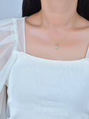 Heart Charm, Gold Dainty Heart Charm Micro Pave With CZ,CPG051