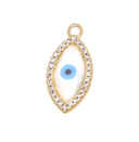 Evil Eye Amulet Charm,MOP Evil Eye Charm,CZ Evil Eye Protection Charm,Evil Eye For Necklace Or Earrings,Turkish Nazar Evil Eye Charm,CPG830