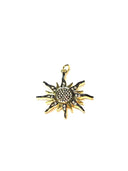 Cz set starburst pendant