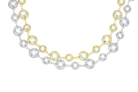 Chain With Alternating Briolette Cut Two Side Faceted CZ,Two Sided Large And Small Alternation Diamond By The Yard Link Chain,CHG254, CHS254