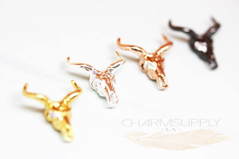 Longhorn Cattle Skull Charm Pendant,CPG414