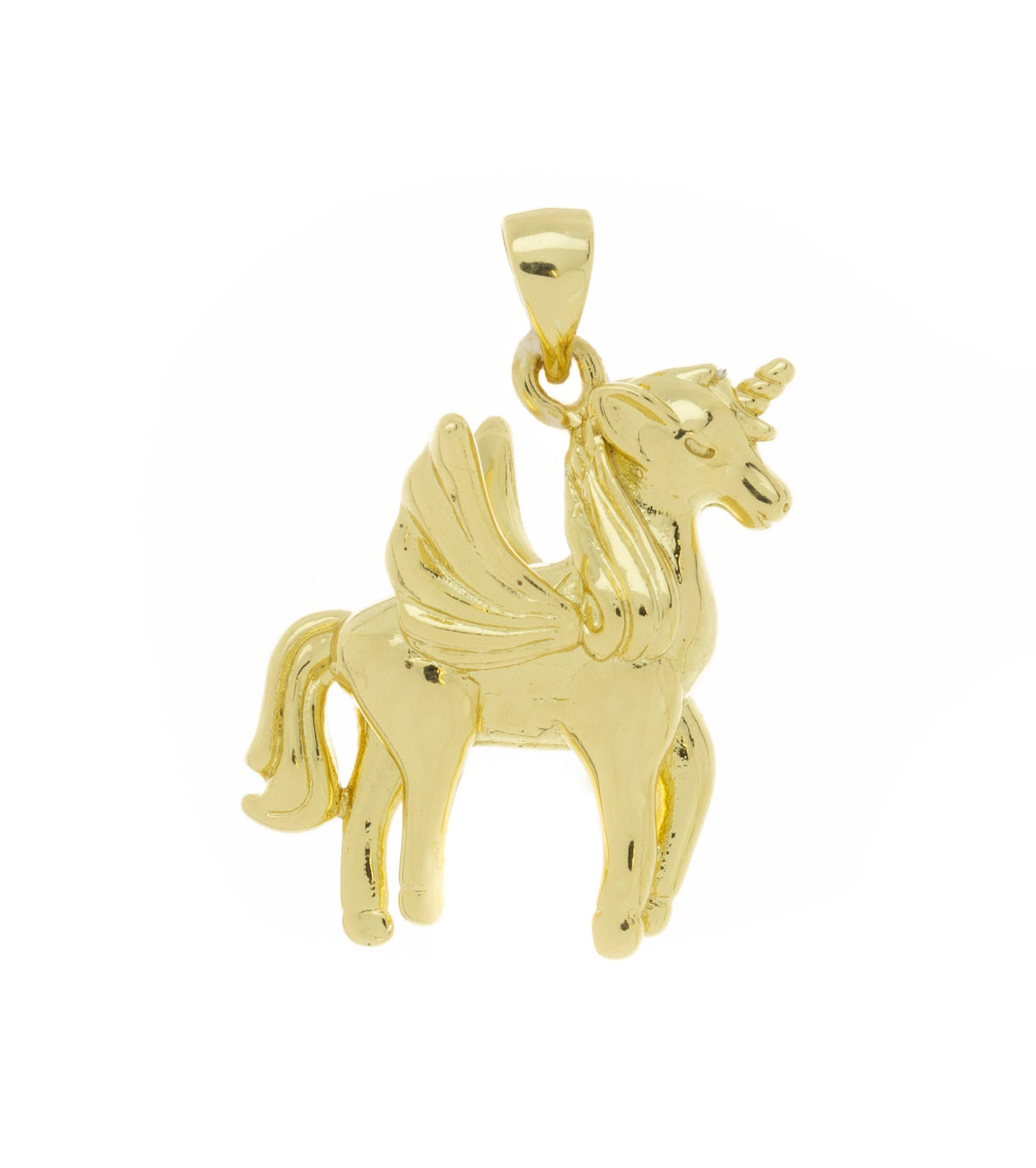 Gold Unicorn Pendant,Large Unicorn Gold Pendant, DIY Jewelry Making Supply,CPG464