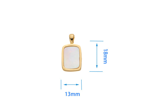 White Mother Of Pearl Pendant,Gold MOP Charm ,Dainty Mother Of Pearl charm,CPG303