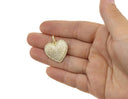 Gold pave Large Heart Charm,Heart Pendant For Necklace,CZ Gold Heart CharmCPG2151