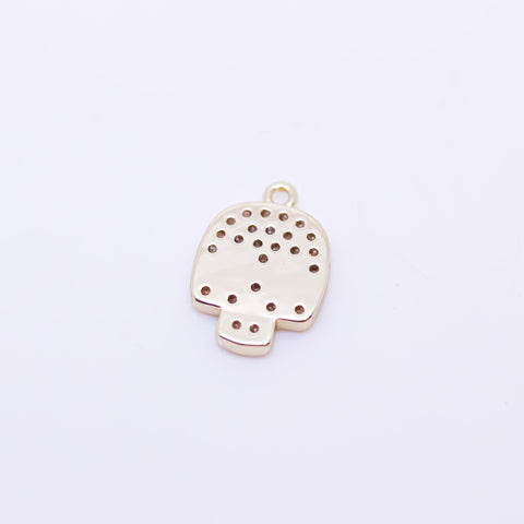 Gold Or Silver cz Skull Charm, 14x10mm, gold skull charm, Silver Skull Charm, 1 pc or 10 pcs, WHOLESALE,CPG315-CPS315