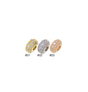 Donut Rondelle Round Tire CZ Spacer In Gold Silver & Rose Gold,Tire Spacer With CZ,Large Hole Spacer Bead For Bracelet Or Necklace ,SPG042