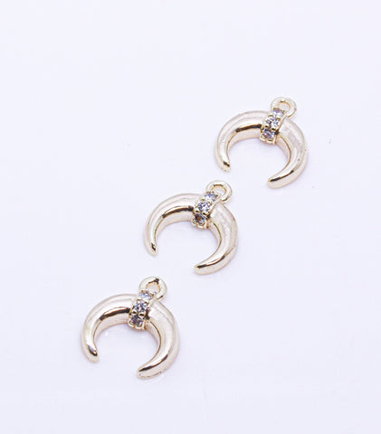 Gold or Silver Mini Crescent Horn, Tusk, Upside down Moon, 1pcs, 10 pcs, or 50 pcs, WHOLESALE,CPG259-CPS259
