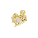 Melting Heart Pendant,Dripping Heart Charm,Gold Crying Heart Charm,Mother Of Pearl Heart Charm With Gold,1 pc,5 pcs Or 10pcs,WHOLESALECPG471