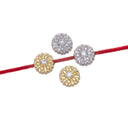 Gold Or Silver CZ Spacer Bead,Tiny Spacer Bead Charm For Bracelet And Necklace,Spacer Bead For 1mm Cord Or Elastic, SPG-SPS138