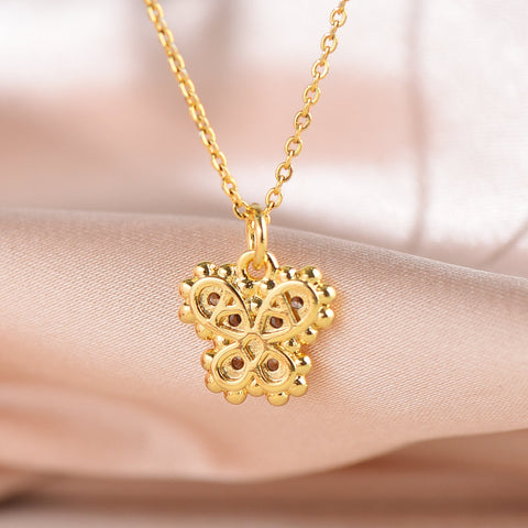 Gold Butterfly Charm With Micro Pave Stones,Delicate Butterfly Charm Necklace,CPG090