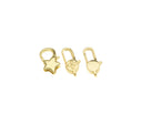 Gold Lobster Enhancer Clasp,Lobster Claw Clasp,Gold Floral Clasp,Dainty Star Clasp,Round Disc Clasp.