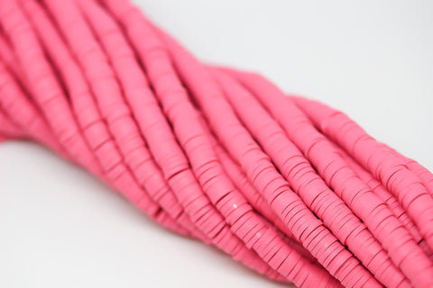 6mm Classic Rose Polymer Clay Wheel beads, FULL STRAND, WHOLESALE