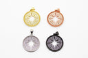 Starburst CZ Star Pendant,Pave Star Gold Charm,Stardust Gold Charm, CP240