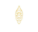 Water Proof, Tarnish Proof Gold Feather Charm, Boho Chic, Perfect for Necklace and layering, Great for Earrings SSPG016