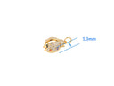 18k Gold Ladybug Gold Pave Charm, CZ Ladybug Colorful Charm, Ladybug Charm For Necklace Or Earrings, CPG1588