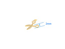 18k Gold Plated Scissor Pendant Charm, CZ Dainty scissor charms, Charms for hair stylist or hairdresser, Pendant Bracelet Necklace, CPG1586