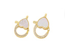 MOP Small Or Large Heart Clasp,Pave Heart Clasp,Gold Heart Lobster Claw Clasp,Large Lobster CZ Clasp With Mother Of Pearl,CLG308S-CLG308L