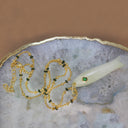 Detailed Gold Bead & Multicolor Enamel Accent Chain Necklace, NLG1074