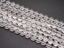 AA Natural Quartz Star Cut Disc Beads, 12mm disc, Natural Quartz beads, Natural Crystal Stone, Full Strand, DS019