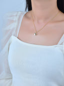 Micro Pave Gold Heart Charm,High Polished CZ Heart Charm CPG210