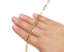 14K Gold Paperclip Chain,Paperclip Chain For Jewelry Making,Paperclip Chain For Necklace Bracelet And Anklet,CHG0096