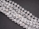 Natural Milky White Quartz Star Cut Disc Beads, 10mm disc, Natural Quartz beads, Natural Crystal Stone, Full Strand, DS018