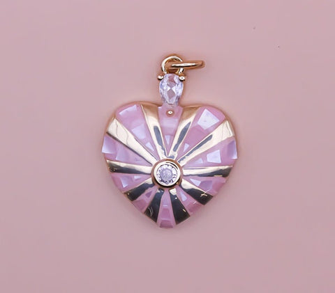 Mother of Pearl Mosaic Heart Pendant, 4 Colors, Love Pendant, Valentines day, White, Blue, Black, Pink, 1 pc or 10 pcs, WHOLESALE,CPG342