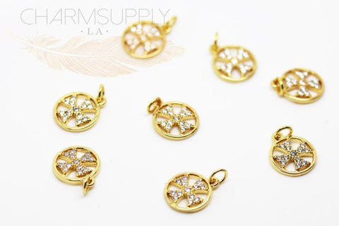 Gothic cross cz charm,Dainty Cross Charm,Gold Rose,Silver,Black Cross Charms,CP367