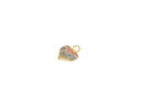 Gold Heart CZ Charm,Rainbow Pave CZ Heart Charm For Necklace, Bracelet, And Earrings,CPG1551