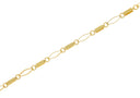 Gold Cube And Marquise Link Chain For Jewelry Making,Ribbed Oval And Square Tube Chain,Chain For Bracelet And Necklace Designing,CHG066