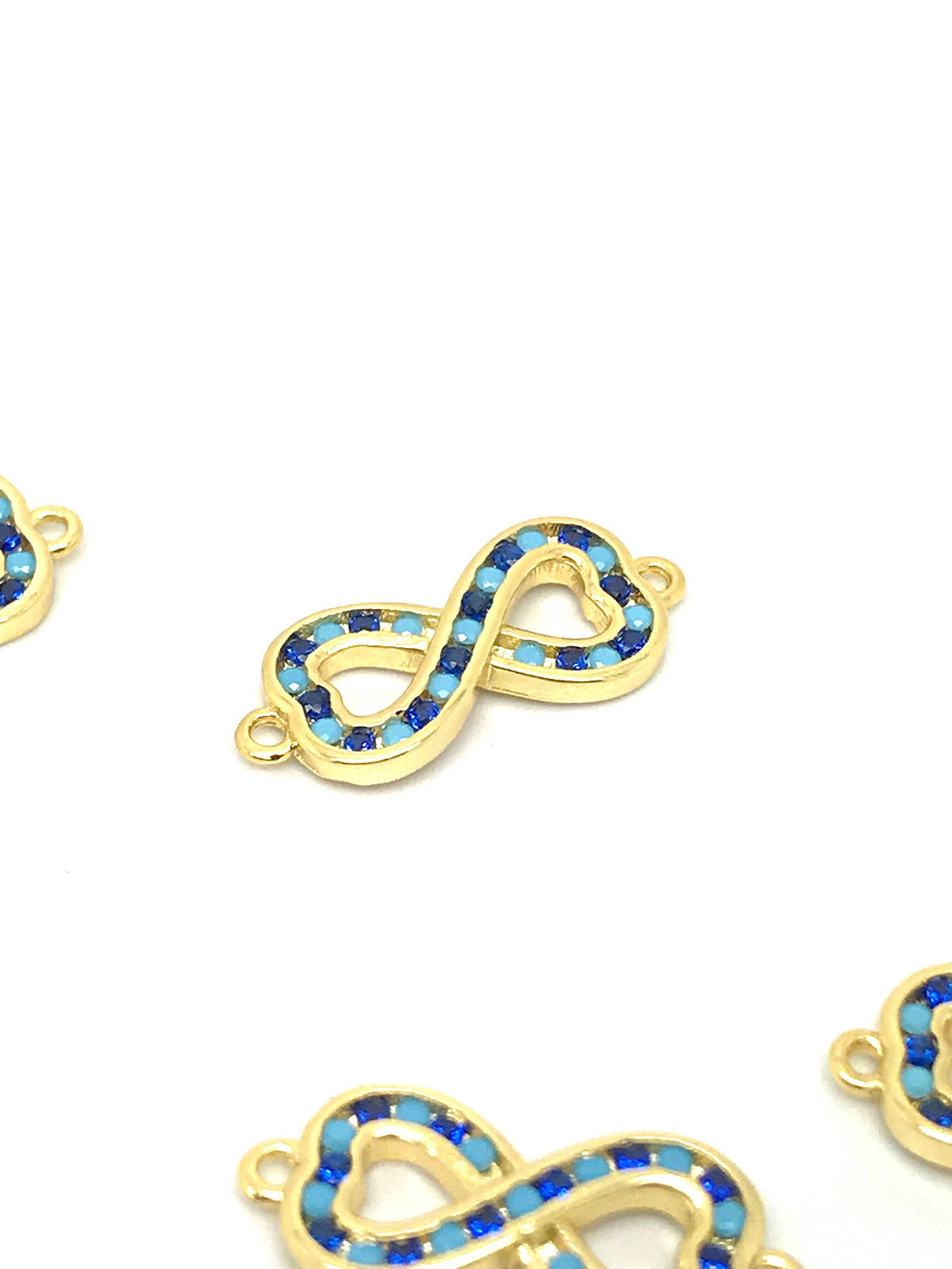 Candy Cane love infinity connector, CZ Connector, Infinity Connector, pave connector, CNG602, CNS602, CNR602, CNB602