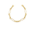 Gold Cube And Marquise Link Chain For Jewelry Making,Ribbed Oval And Square Tube Chain,Chain For Bracelet And Necklace Designing,CHG066