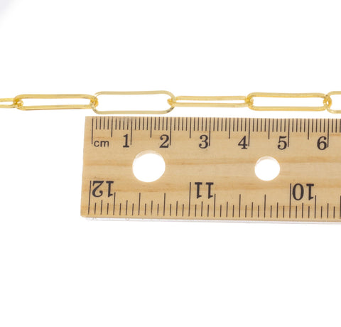 Gold Elongated 22MM Paperclip Chain,Paperclip Chain For Jewelry Making,Large Paperclip Chain For Necklace And Bracelet,CHG0084