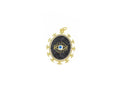 Enamel Evil Eye Charm With CZ,Gold Oval Evil Eye Pendant,Pave Enamel Evil Eye Gold Charm,Trendy Minimalist Jewelry,CPG682