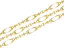 Gold Oval Link Alternating Chain,Shiny Smooth Gold Chain For Jewelry Making,Mix Oval And Round Link Chain For Necklace And Bracelet,CHG098