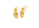 18k Gold Sandal, Gold Sandals, Golden Slippers Charm, Shoe lover Charm, Gifts for Her, CPG2462