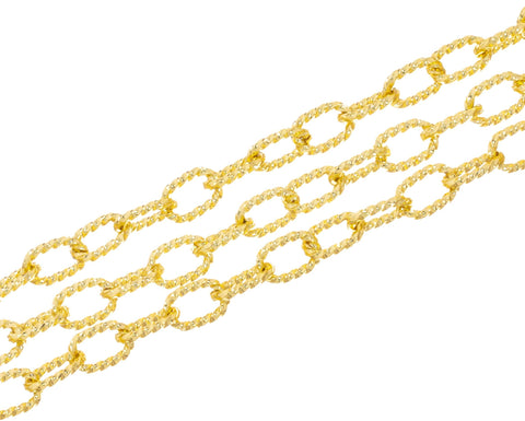Twisted Oval Rope Chain,Gold Oval Rope Chain For Jewelry Making,Jewelry Making Supply,CHG150