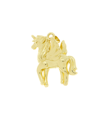 Gold Unicorn Pendant,Large Unicorn Gold Pendant, DIY Jewelry Making Supply,CPG464