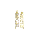 Bad Girl Monogram charm,Gold Monogram Wording BADGIRL Charm,BAD GIRL Word Charm,CPG164
