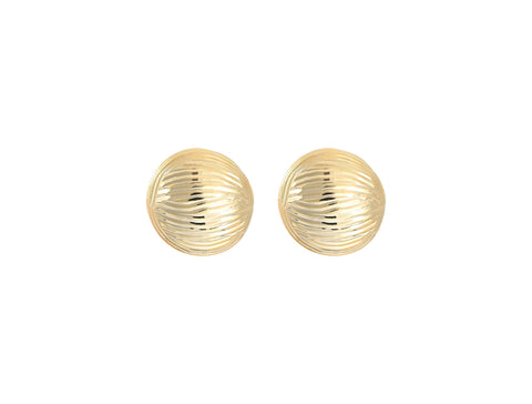 18k Gold Round Earrings, Gold Jewelry, Gifts for Her, Statement Earrings, Lightweight Earrings, Gifts for Her Bridal jewelry, ERG428