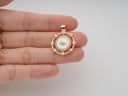 CZ Gold Evil Eye Pendant, Celestial Evil Eye Medallion, All Seeing Eye Pendant Good Luck, CPG1573