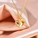 Micro Pave Gold Heart Charm,High Polished CZ Heart Charm CPG210