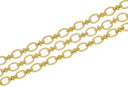 Gold Oval Twisted Braided Chain,Twisted Oval Rope Link Chain For Jewelry Making,Oval Chain For Necklace And Bracelet,CHG0083