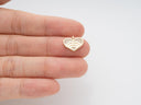 Dainty Gold white cz Rainbow Heart Pendant, 12mm, heart style pendant, heart rainbow pendant, Charms to dangle, CPG2096