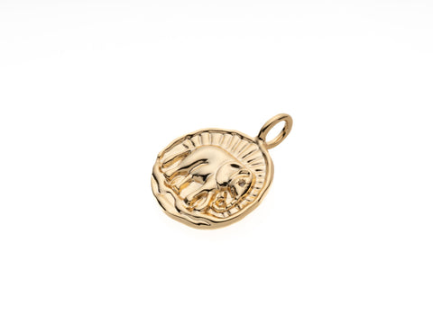 Elephant Necklace - 18k Gold Plated, Pendant Jewelry, Gift Ideas, loyalty, power, wisdom, and fertility, gold medallion jewelry, CPG2111
