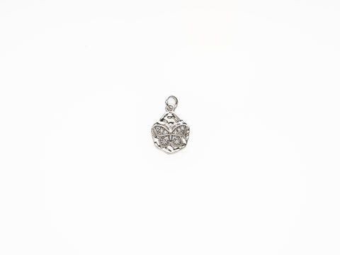 Butterfly Charm Pave With CZ,Gold or Silver Micro Pave CZ Charm,14K Gold Plated Dainty Micro Pave CZ Charm,CPG179, CPS179