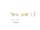 Gold Mini Sunglasses Cz Charm, Dainty Summer Charm, Sunshade mini charm, gold summer theme trinket, Sunglasses charm, CNG016